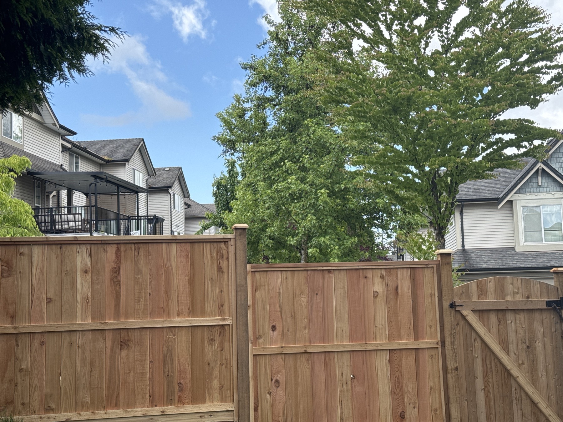 A cedar fence and gate
